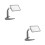 2Pcs Grey ABS Lighted Magnifying Glass with LED for Book Reading 4