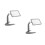 2Pcs Grey ABS Lighted Magnifying Glass with LED for Book Reading 10