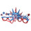 20Pcs Assorted Color Independence Day Sunglasses Party Cardboard Props 3