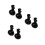 6Pcs Black Plastic Dash Cam Mount 360 Rotation Windshield Suction Cup 6