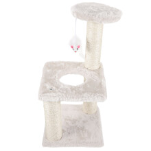 2Pièces Griffoir Chat Kittens Beige En Bois Dense Résistant Doux