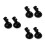 6Pcs Black Plastic Dash Cam Mount 360 Rotation Windshield Suction Cup 8