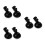6Pcs Black Plastic Dash Cam Mount 360 Rotation Windshield Suction Cup 7