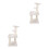 2Pièces Griffoir Chat Kittens Beige En Bois Dense Résistant Doux 8