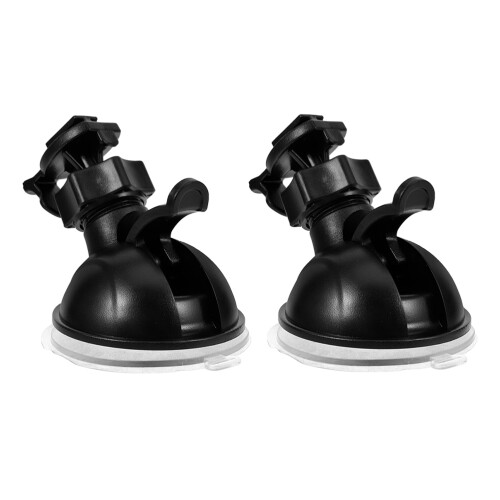 6Pcs Black Plastic Dash Cam Mount 360 Rotation Windshield Suction Cup 1
