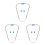3Ensembles Embouts D'oreille Stéthoscope En Silicone Souple Argentés 6