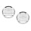 2Pièces Couverture Phare Plastique Rétro Design Argent 7