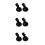 6Pcs Black Plastic Dash Cam Mount 360 Rotation Windshield Suction Cup 9