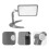 2Pcs Grey ABS Lighted Magnifying Glass with LED for Book Reading 11
