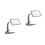 2Pcs Grey ABS Lighted Magnifying Glass with LED for Book Reading 7