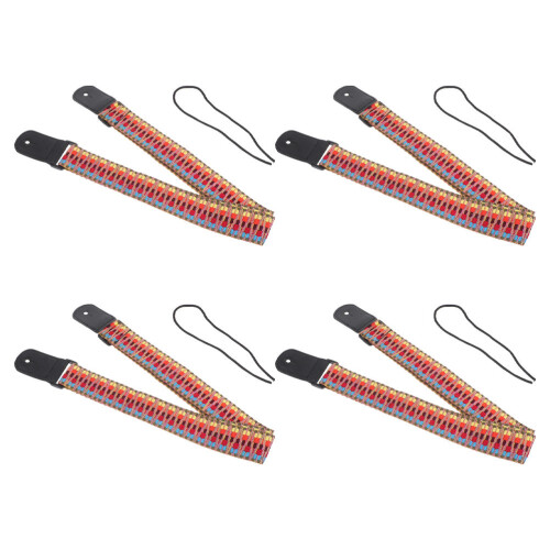 16Pcs Boho Ukulele Strap Adjustable Cotton Woven Shoulder Belt