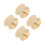 4Pièces Plaques De Cache-Trou Dorées , Installation Facile Porte 7