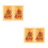 4Pièces Amulette Chine 2024 Carte Protection Chance 5