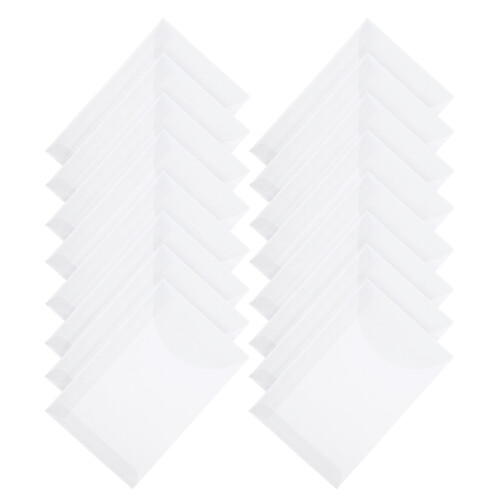 100Pcs Transparent Paper Bags Mini Flat Button Packaging Storage Bags 2