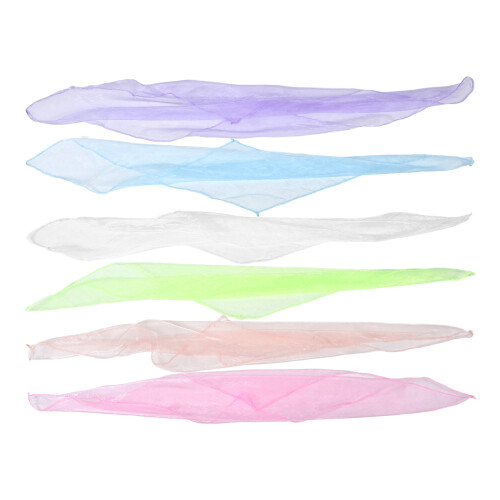 30Pcs Soft Square Polyester Scarves in Candy Colors for Kids Dance 2