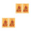 4Pièces Amulette Chine 2024 Carte Protection Chance 7