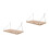 2Pièces Étagère Murale Bois Khaki Polyvalente Pour Rangement Décor 6