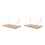 2Pièces Étagère Murale Bois Khaki Polyvalente Pour Rangement Décor 9