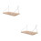 2Pièces Étagère Murale Bois Khaki Polyvalente Pour Rangement Décor 10