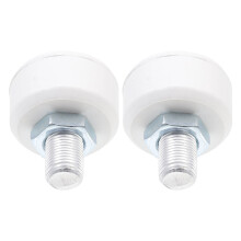 6Pcs White Rubber Roller Skate Toe Stoppers with Adjustable Brake Head