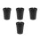 4Pcs Black Plastic Portable Mini Auto Ashtray for Car and Office Use 3