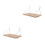 2Pièces Étagère Murale Bois Khaki Polyvalente Pour Rangement Décor 5