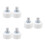 6Pcs White Rubber Roller Skate Toe Stoppers with Adjustable Brake Head 6