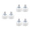 6Pcs White Rubber Roller Skate Toe Stoppers with Adjustable Brake Head 4