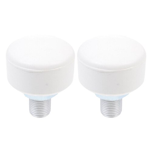 6Pcs White Rubber Roller Skate Toe Stoppers with Adjustable Brake Head 1