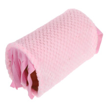 3Pcs Plush Pink Hamster Tunnel House Small Pet Hideout Resting Spot