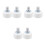 6Pcs White Rubber Roller Skate Toe Stoppers with Adjustable Brake Head 3