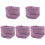 5Pièces Muffs Oreilles Violet Coton Anti-Bruit Confortable 4