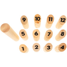 2Sets Wooden Toss Game Set Family Interactive Toy Khaki Color All Ages