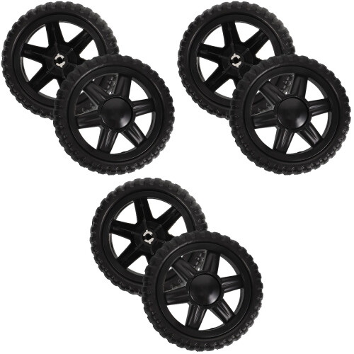 6Pièces Roues Pratiques En Fer Noir Pour Chariot, Usage Polyvalent 1