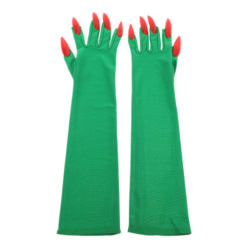 5Paren Groene Handschoenen Van Polyester, Perfect Halloween 1