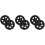6Pièces Roues Pratiques En Fer Noir Pour Chariot, Usage Polyvalent 3