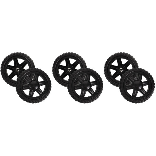 6Pièces Roues Pratiques En Fer Noir Pour Chariot, Usage Polyvalent 2