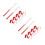 12Pcs Red Graduation Cap Tassel Ornaments Simple Attachment Keepsake 8