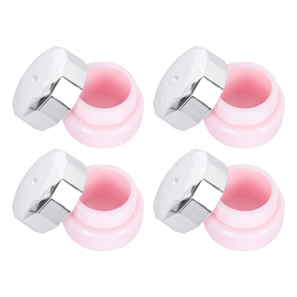 Totority Cream 8Pcs Refillable Nail Gel Bottles Lightweight Plastic Cosmetic Jars