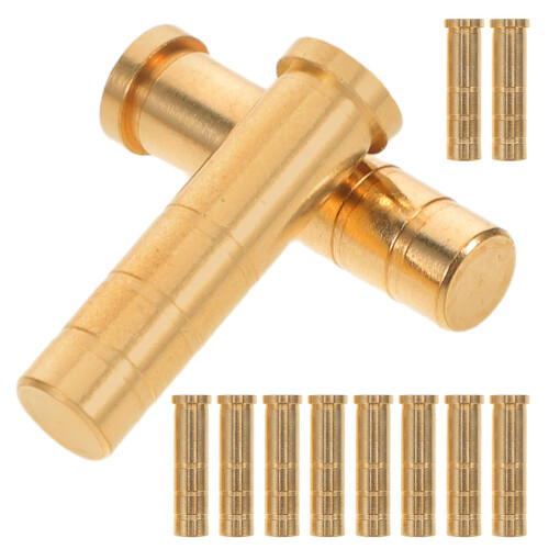 48Pcs Brass Threaded Insert Nuts for Arrows Golden Archery Connector 1