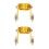 2Pcs Plasma Cutter Roller Guide Wheel Stainless Steel Golden Precision 4