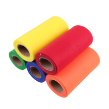 10Pcs Gauze Roll Polyester Tulle Yarn Assorted Colors for Event Decor