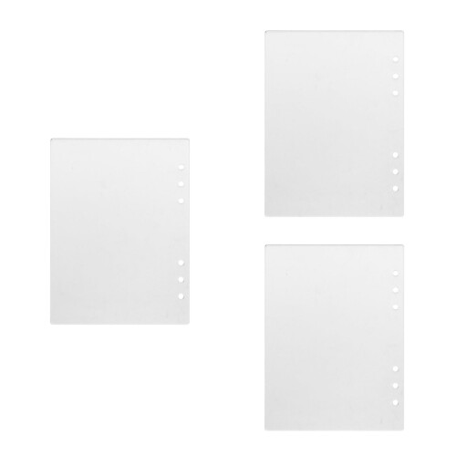 3Pcs White Acrylic A5 Organizer Binder Cover Sleek Detachable Design 2