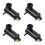 4Pcs Black Plastic Car Windshield Washer Pump High Power Spray Motor 9