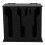 2Pcs Large Capacity Acrylic Kitchen Cutlery Holder Black with Drain 1