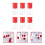 12Pcs Small Red ABS Lip Balm Tubes Refillable Lip Gloss Containers 10