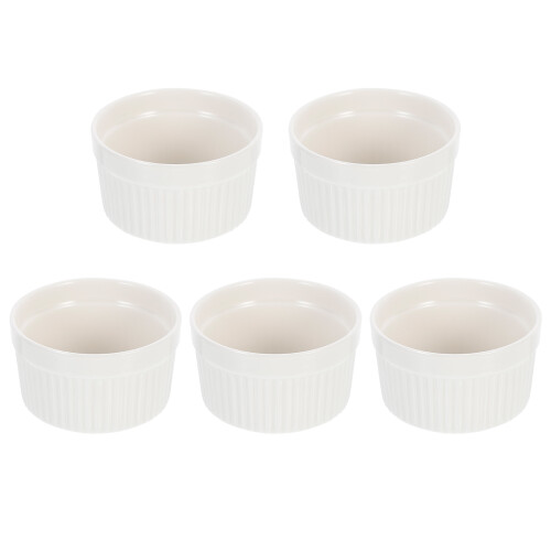15Pcs Ceramic Baking Bowls White Porcelain Ramekins Cups for Home Use 1
