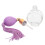2Pcs Multifunctional Violet Glass Perfume Atomizer Bottle for Travel 9