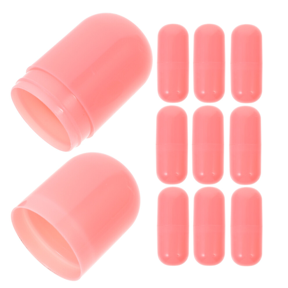 Totority Pink 50Pcs Portable Lip Balm Boxes Pp Lipstick Storage Capsules