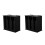 2Pcs Large Capacity Acrylic Kitchen Cutlery Holder Black with Drain 5